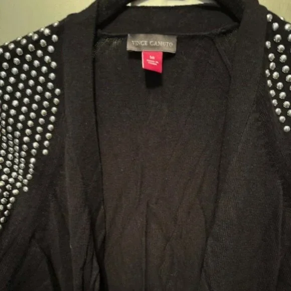 Studded Shoulder Open Front Cardigan - NWT - Picture 11 of 16